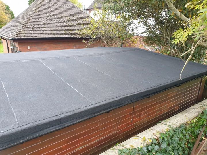Completed domestic flat roof photographed by Hunt's Roofing